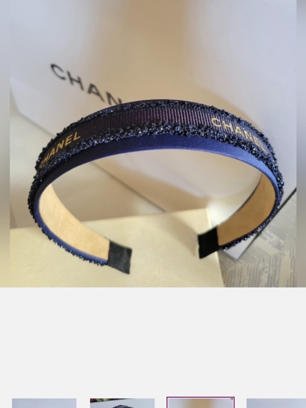 CHANEL Navy Blue Ribbon - Picture 3 of 6